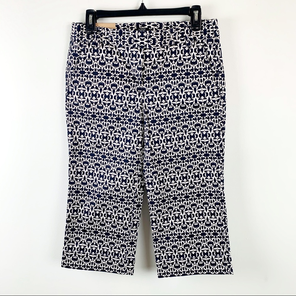 J.Crew Womens Chinos Favorite Fit Cropped Capri Work Summer Pattern Pant NWT
